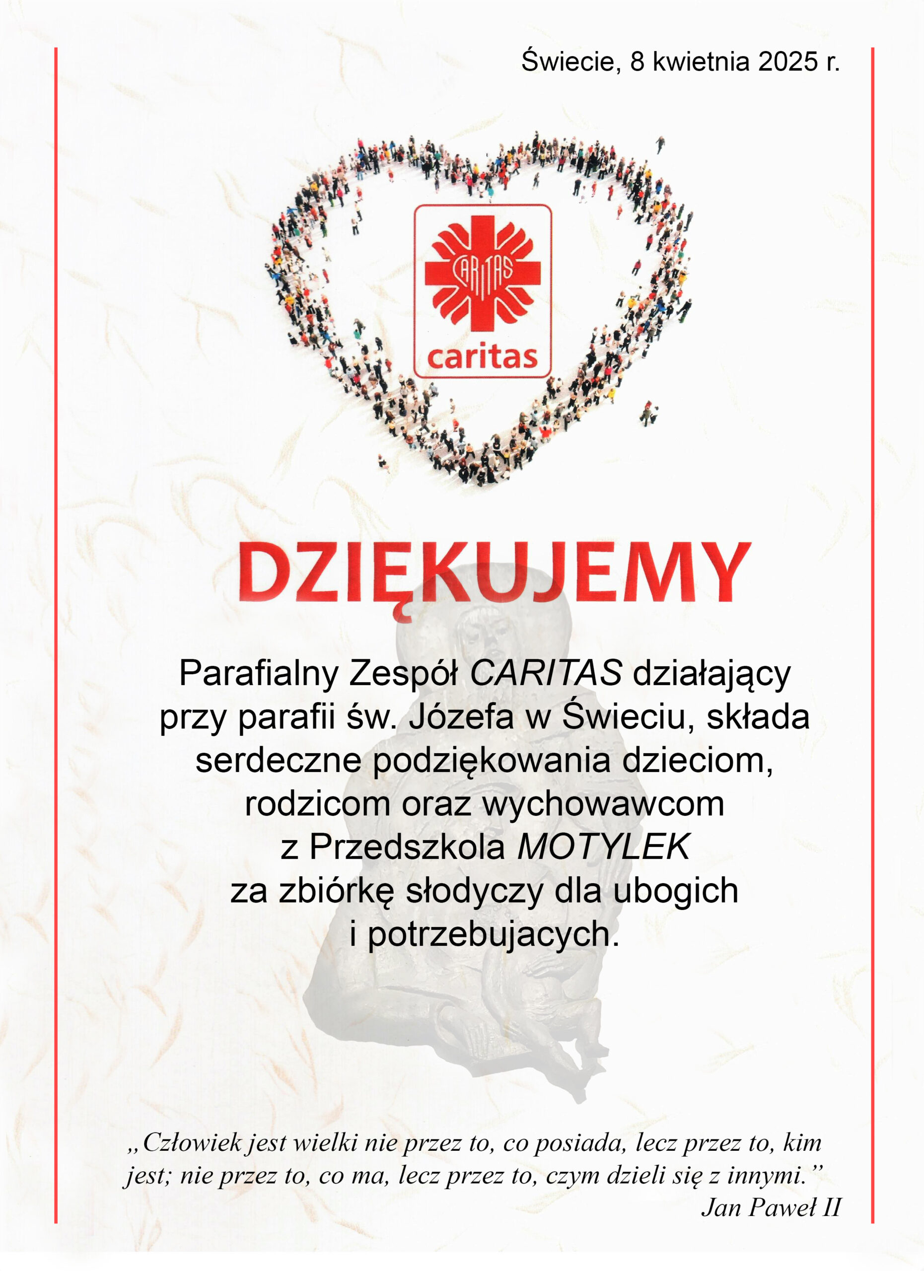 Dziękujemy za dar serca