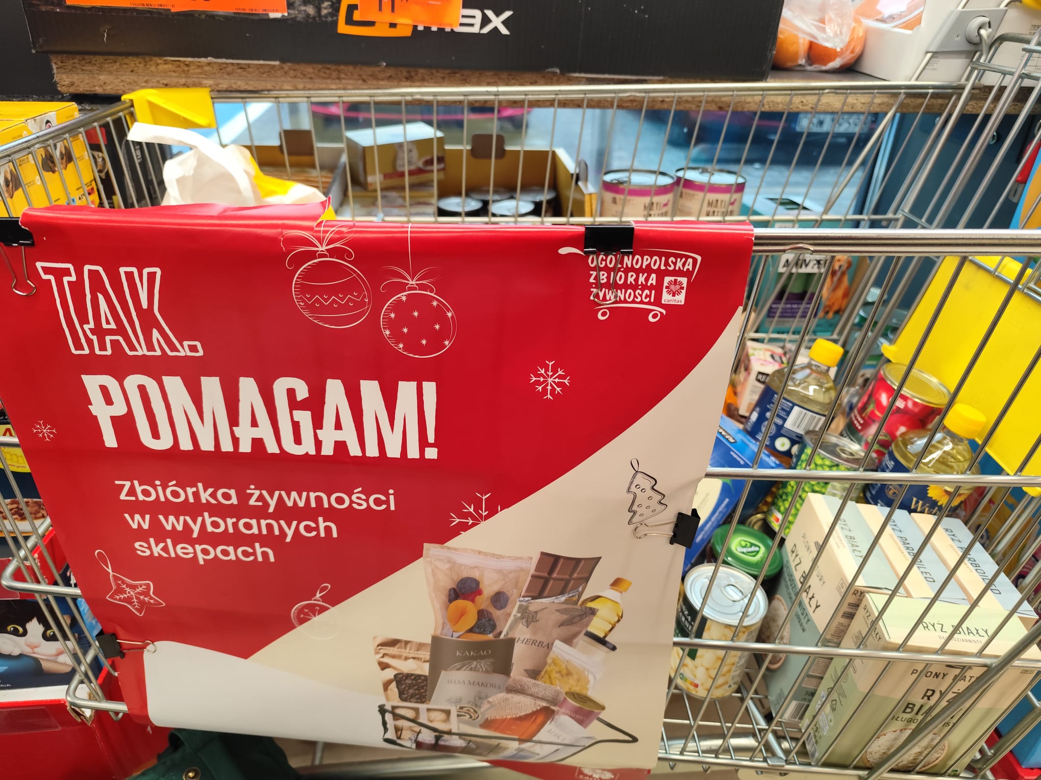 Przedświąteczna zbiórka żywności Tak, Pomagam!