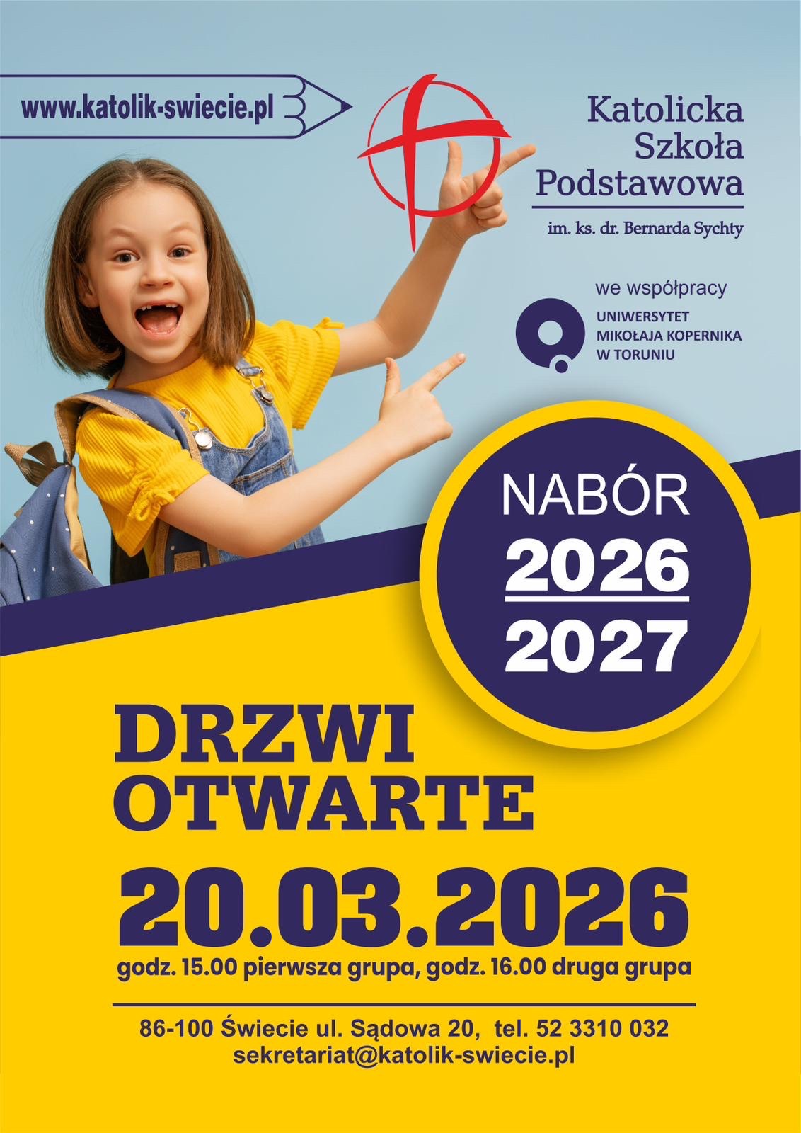 Katolicka szkoła w Świeciu zaprasza na Dni Otwarte