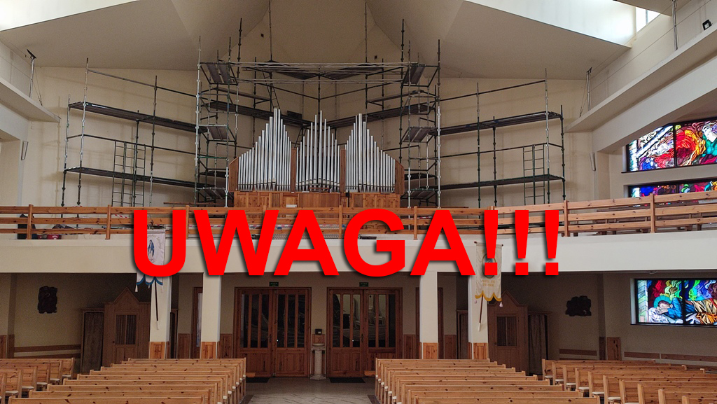 Uwaga, malowanie kościoła.